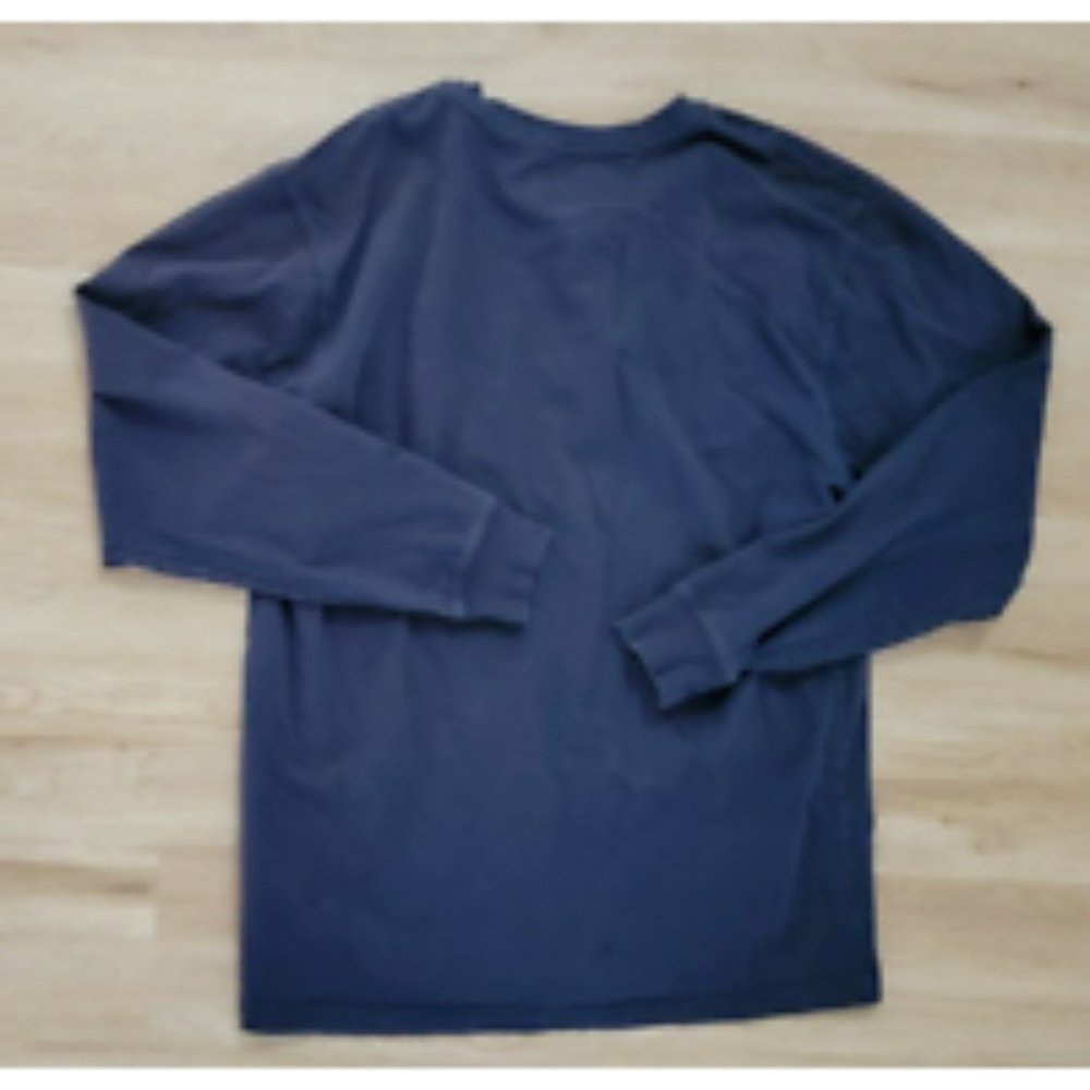 Carhartt Mens Shirt Size Medium Workwear Pocket Long-Sleeve Henley K128 Blue - Picture 2 of 4